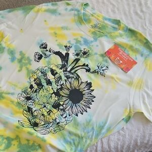 George Tie-Dye Short Sleeve Tee - Yellow and Green
